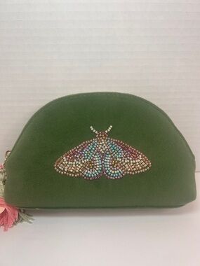 Butterfly Pouch Green, Beaded, Mom, Mother’s Day